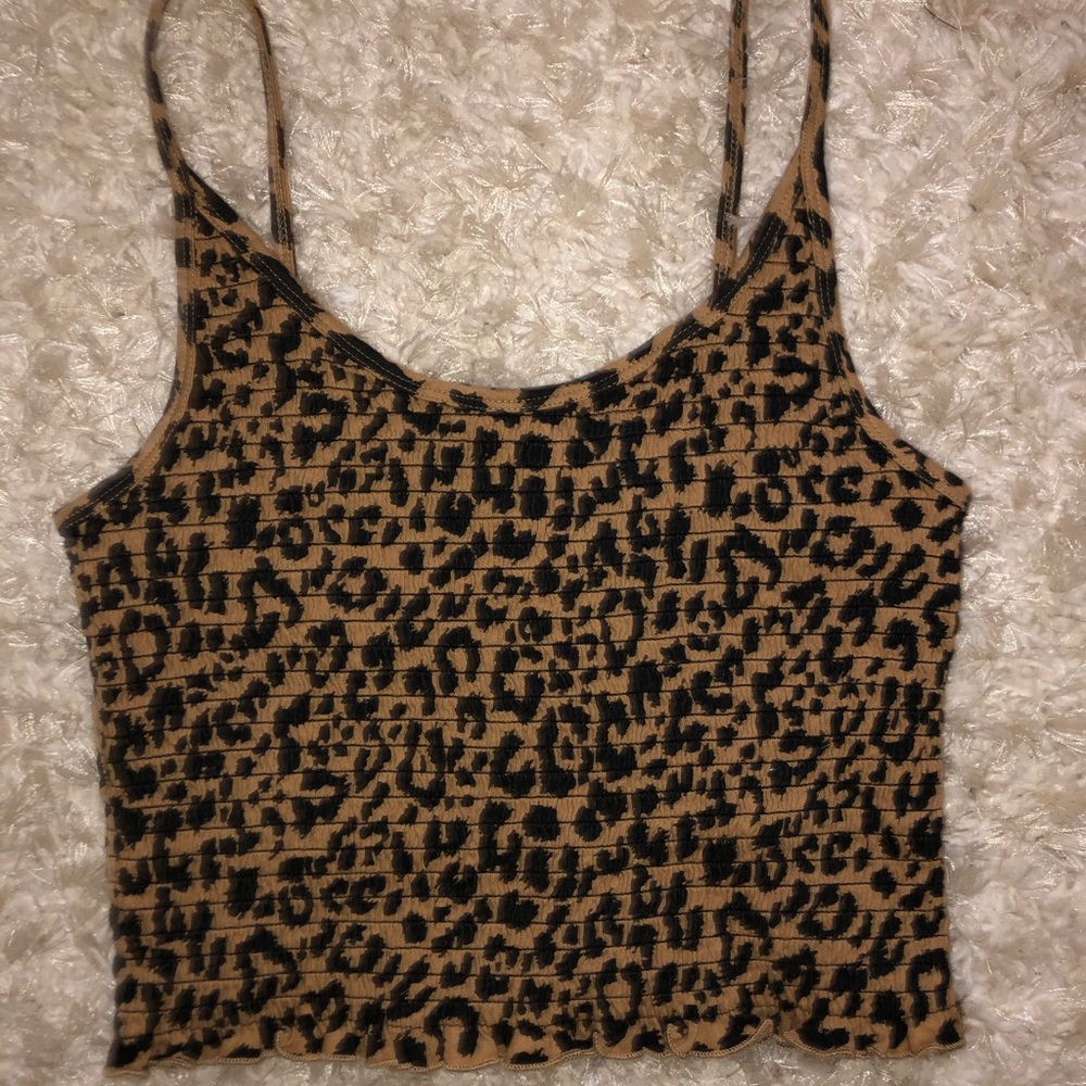 Hollister cheetah tank top
